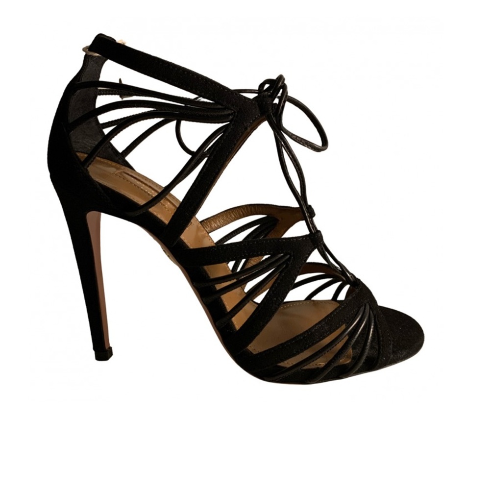 Aquazurra black sandals